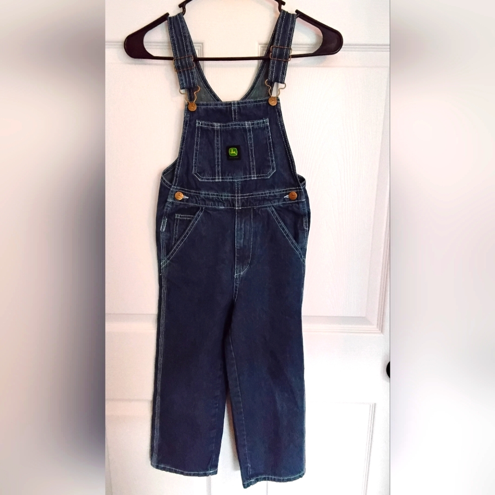 Boys John Deere Denim Bibb Overalls